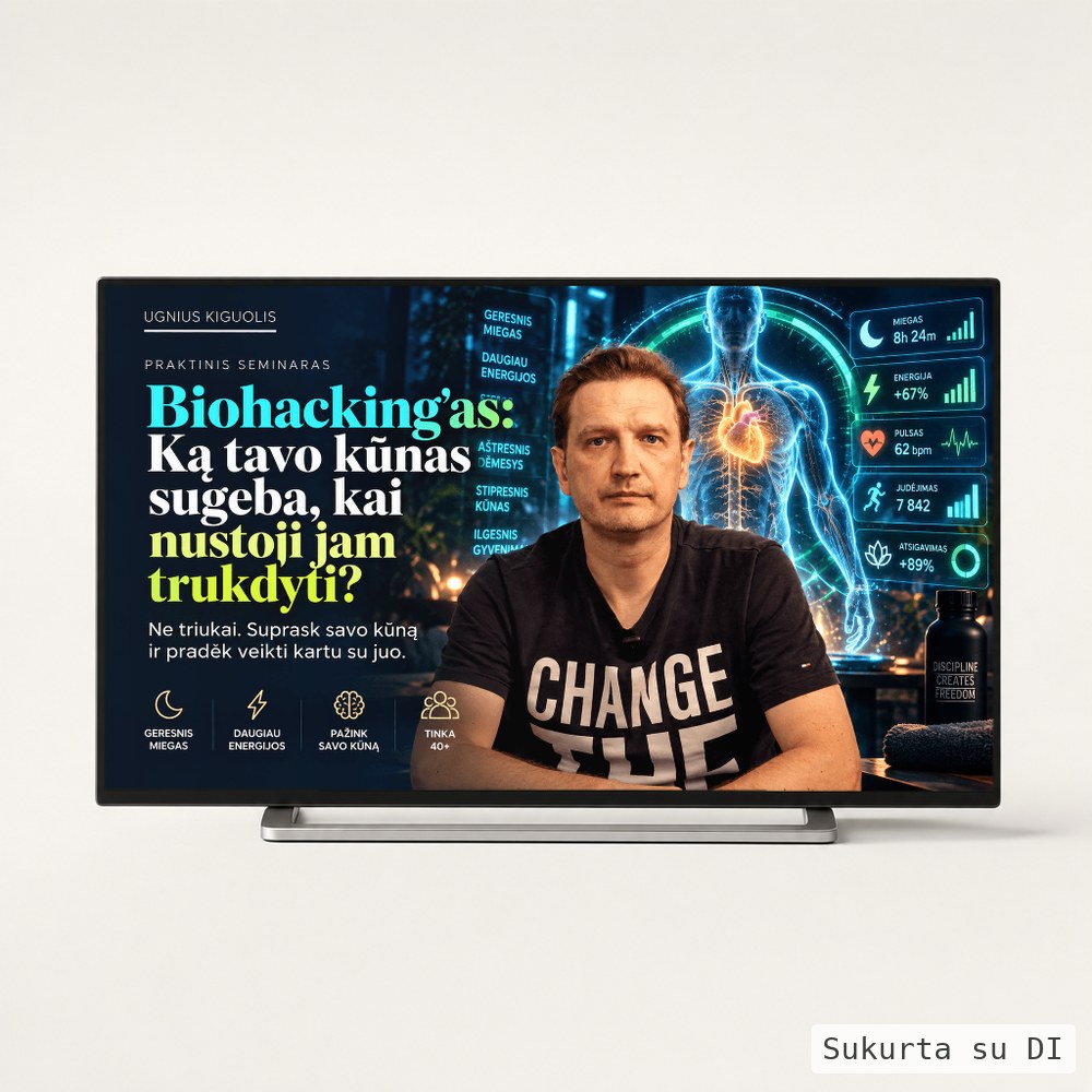 Biohackingas: Ką tavo kūnas sugeba... kai nustoji jam trukdyti?