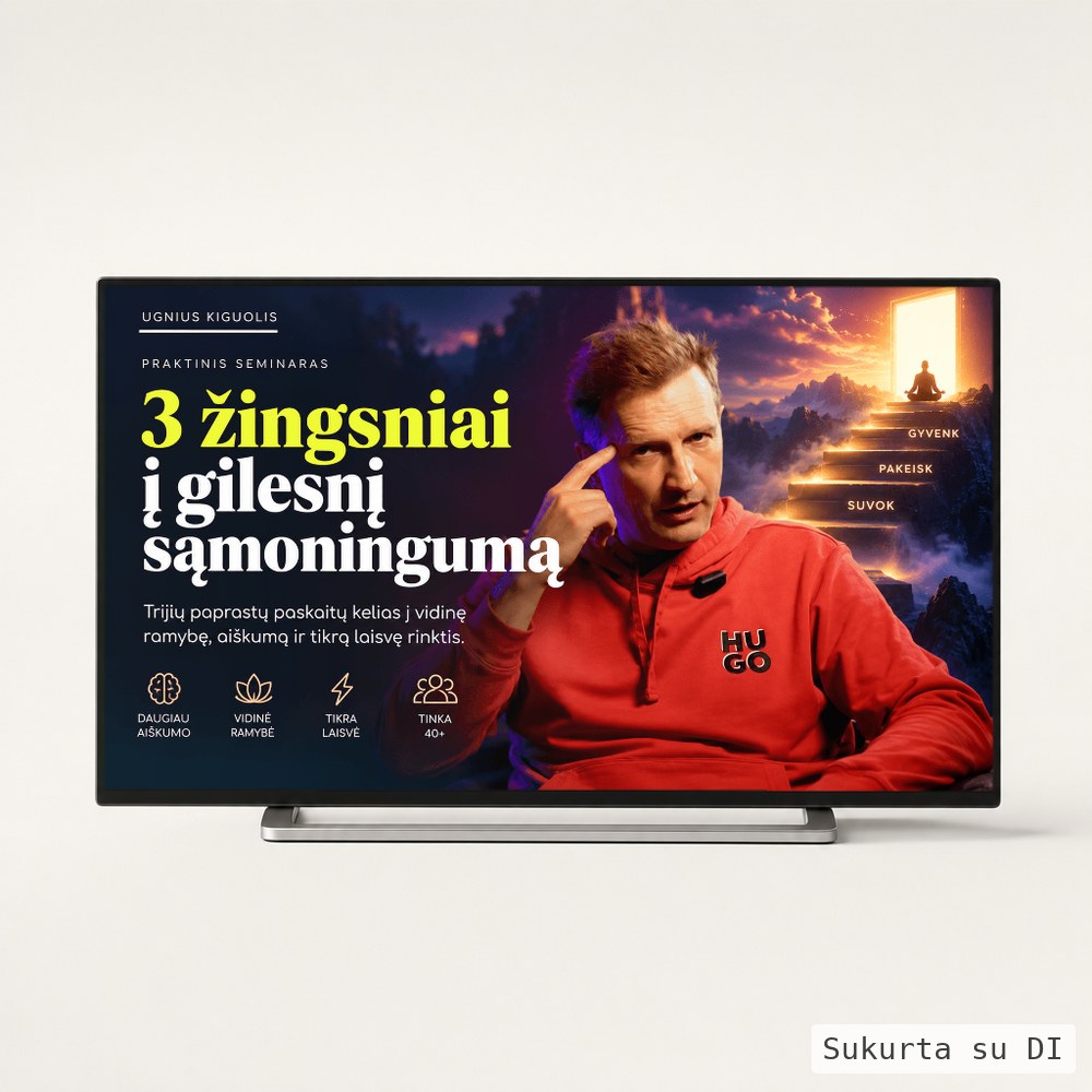 3 žingsniai į gilesnį sąmoningumą