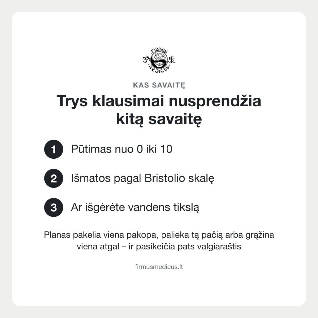 Three weekly questions (Lithuanian text)