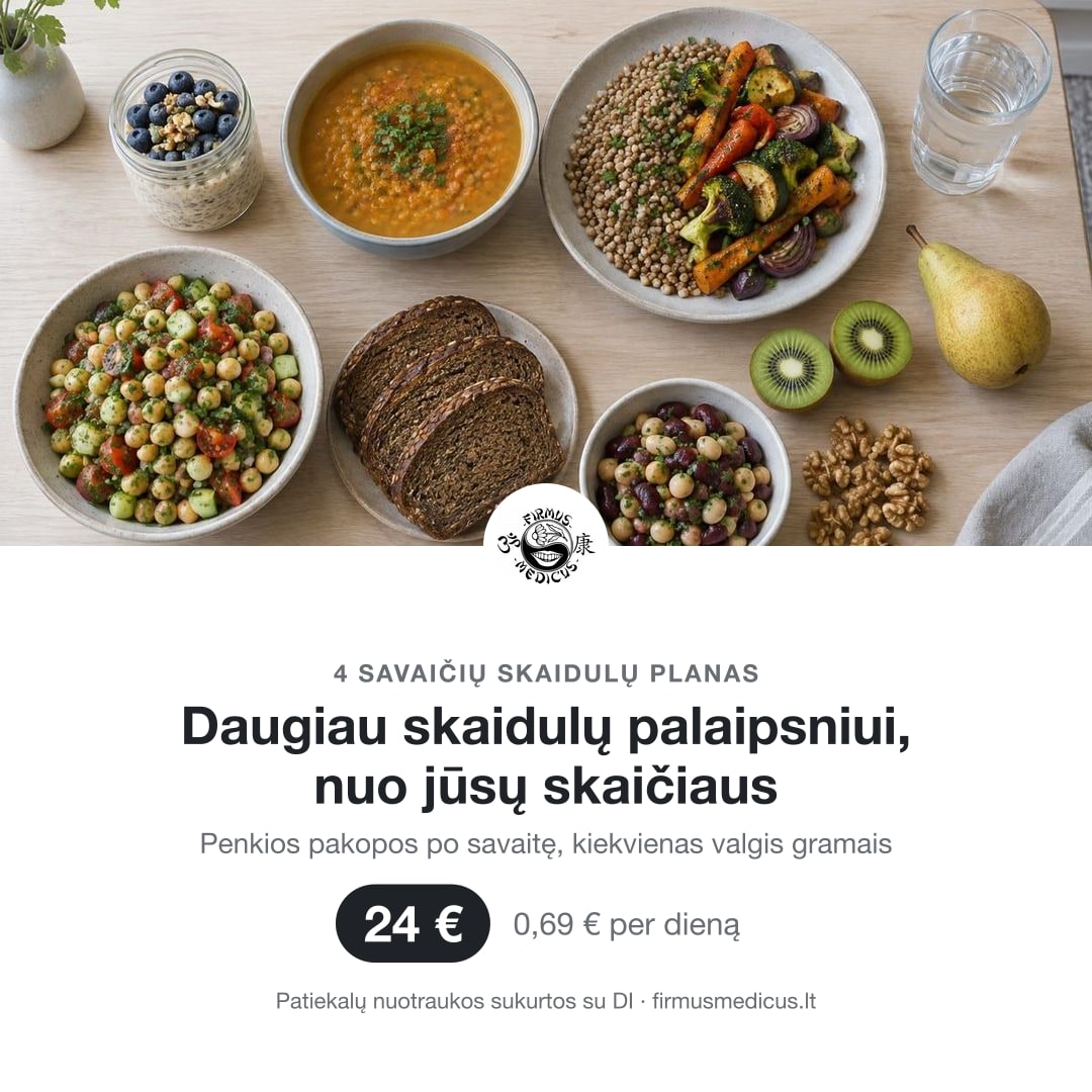 More fibre, step by step (Lithuanian text)